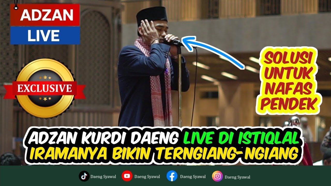 LIVE MASJID ISTIQLAL| ADZAN KURDI VARIASI TERBARU BIKIN CANDU | NADANYA ENAK BANGET DIDENGAR
