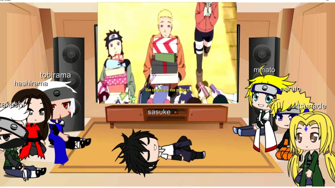 hokages + sasuke reagindo ao rap pique narutão gacha club