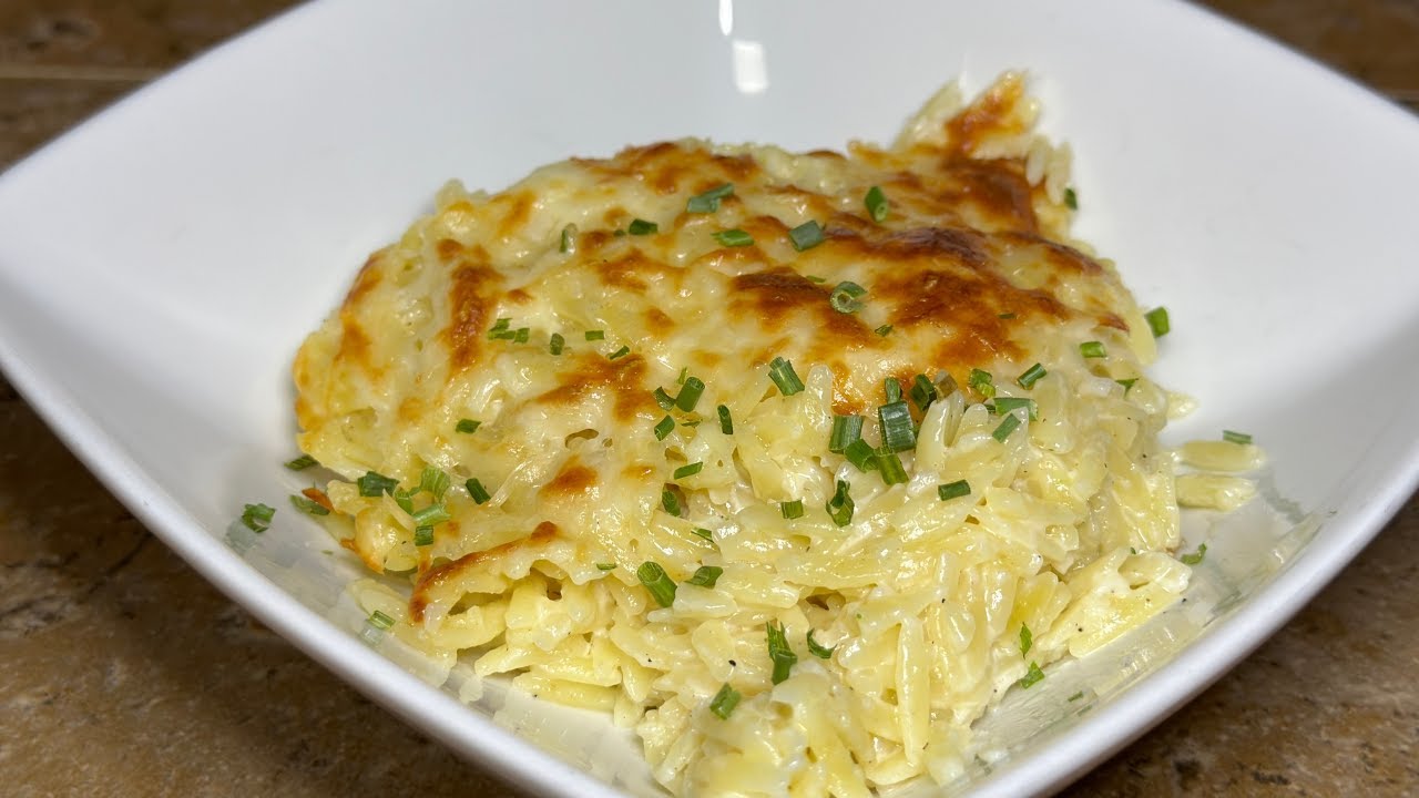 DELICIOUS CREAMY AND CHEESY ORZO PASTA