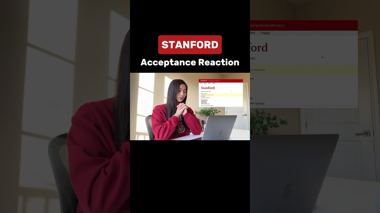 Stanford Acceptance Reaction!! 🥹 #college #admission #university #collegeadmissions #stanford