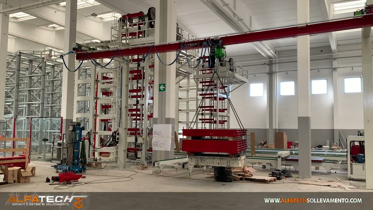 ALFATECH - Gru a ponte sospesa elettrica - Portata 200 Kg.