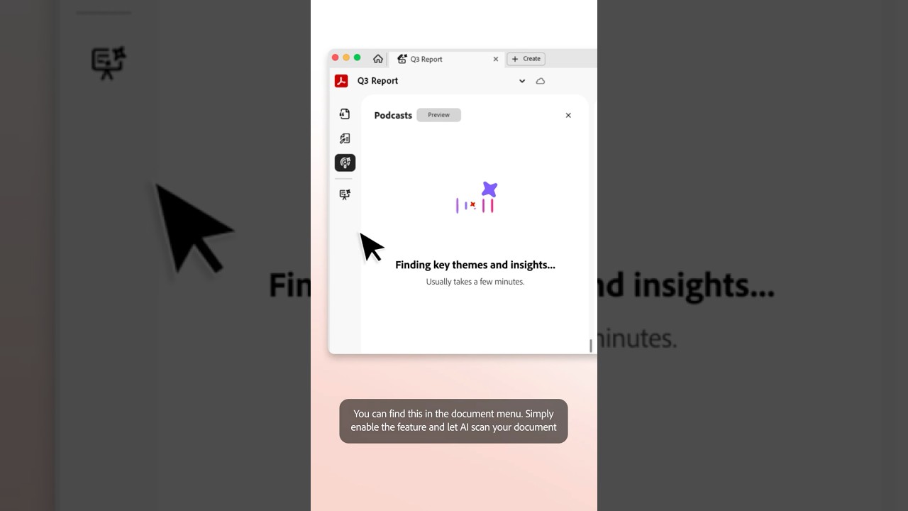 Превращайте документы в подкасты с помощью ИИ в Adobe Acrobat