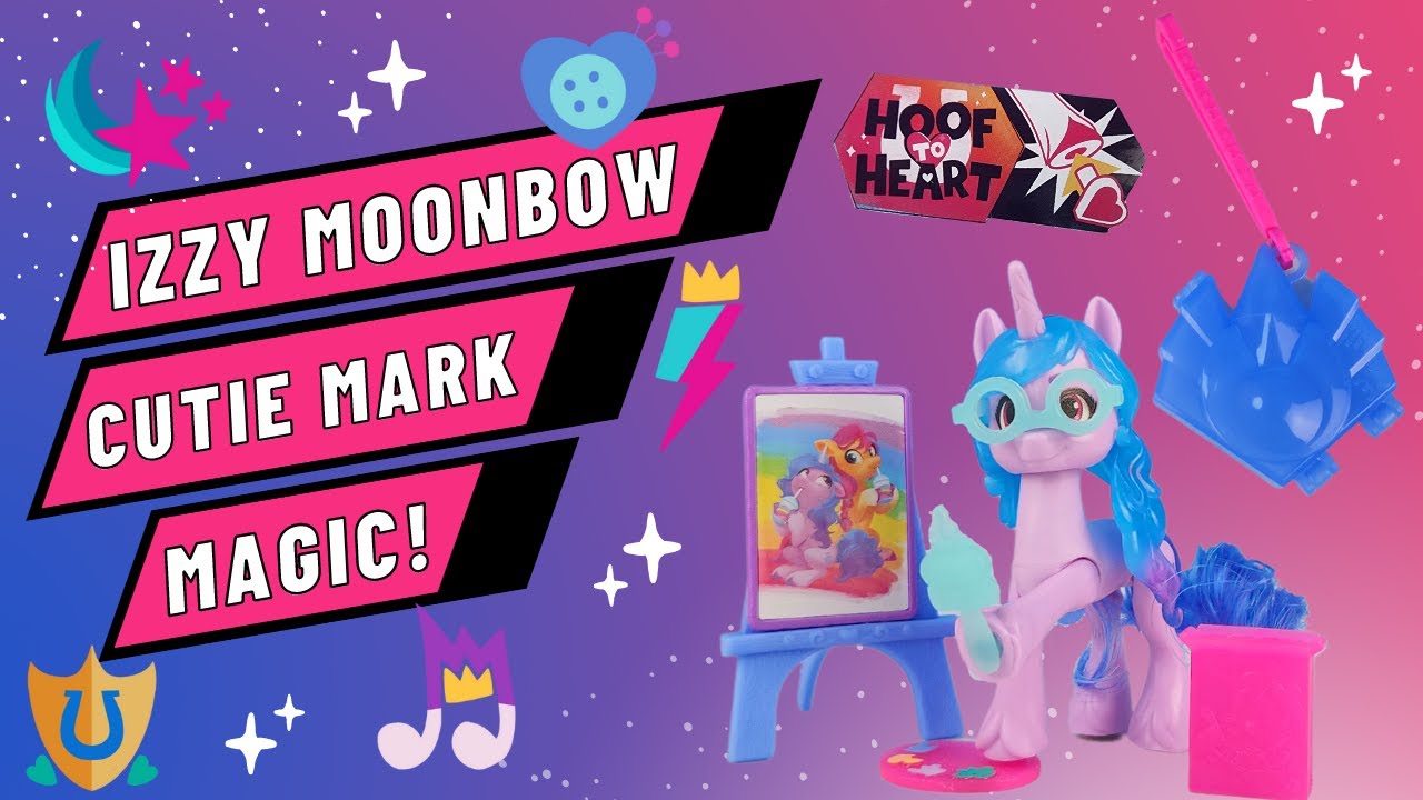 Izzy painted you a picture! My Little Pony Make Your Mark Toy Cutie Mark Magic Izzy Moonbow!