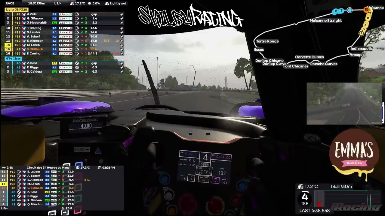 Wet to Dry Madness! Surviving Le Mans LMP3 iRacing Sportscar Challenge on Slicks