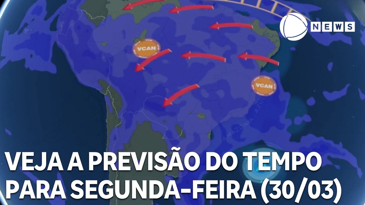 Veja a previs&atilde;o do tempo para todo o pa&iacute;s nesta segunda (30/03)