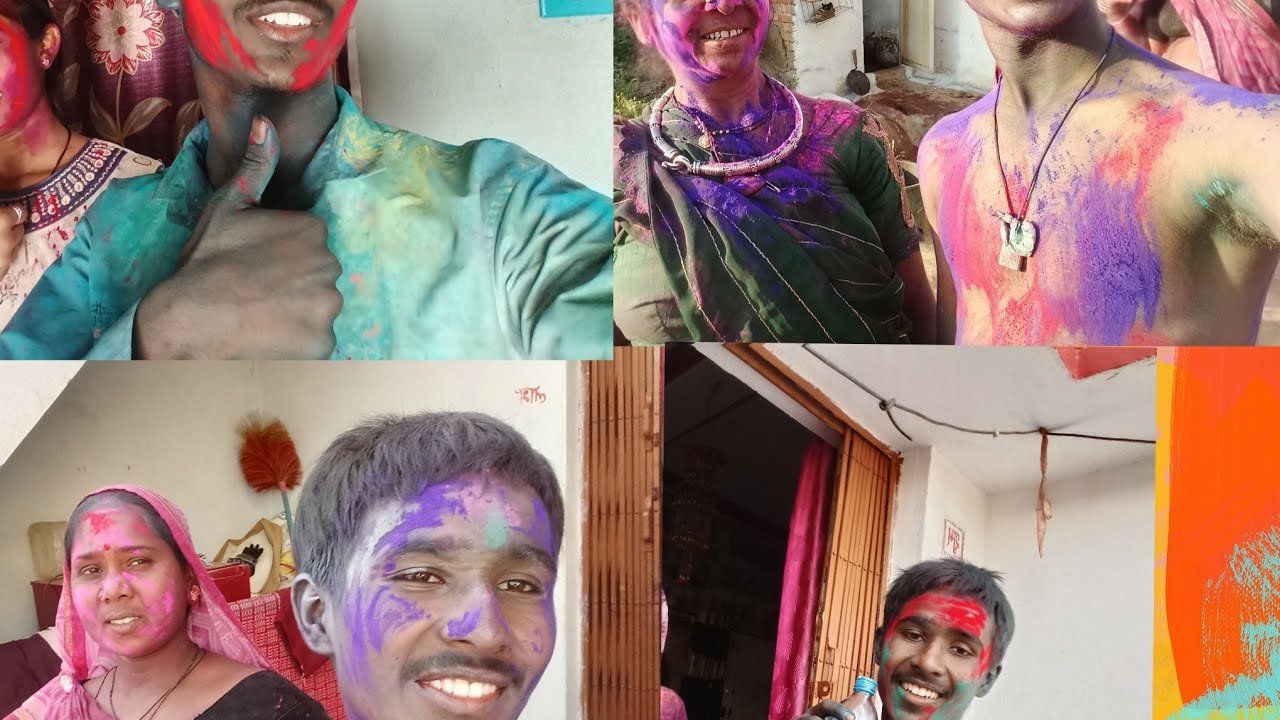 होली में में सबसे पहेली कलर कौन ल लगाए 🤔🥰😛#trendingvideo #funny #holi #vlogvideo #comdey 