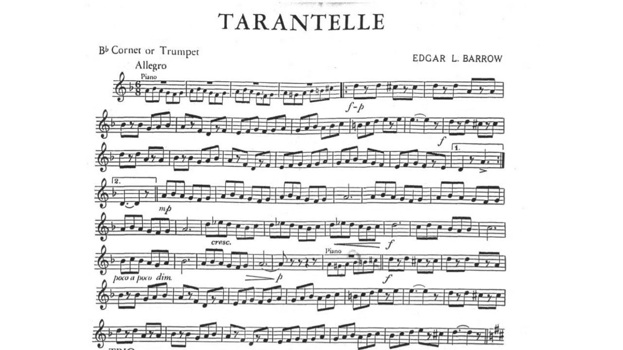 Tarantelle - Edgar L. Barrow (Frank Gassmann, trumpet)