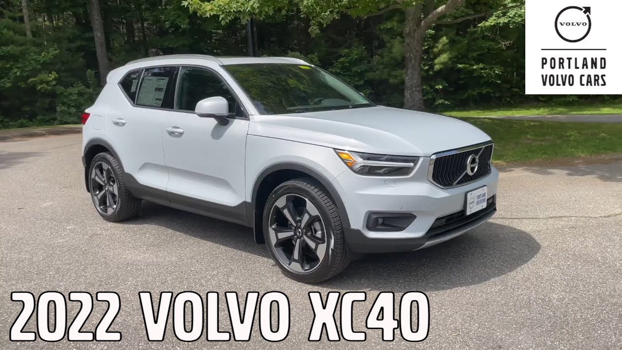 2022 Volvo XC40 T5 Momentum in Glacier Silver Metallic / Car tour with Heather