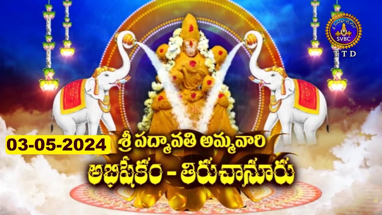Sri Padmavathi Ammavari Abhishekam || Tiruchanoor  || 03-05-2024 || SVBC TTD