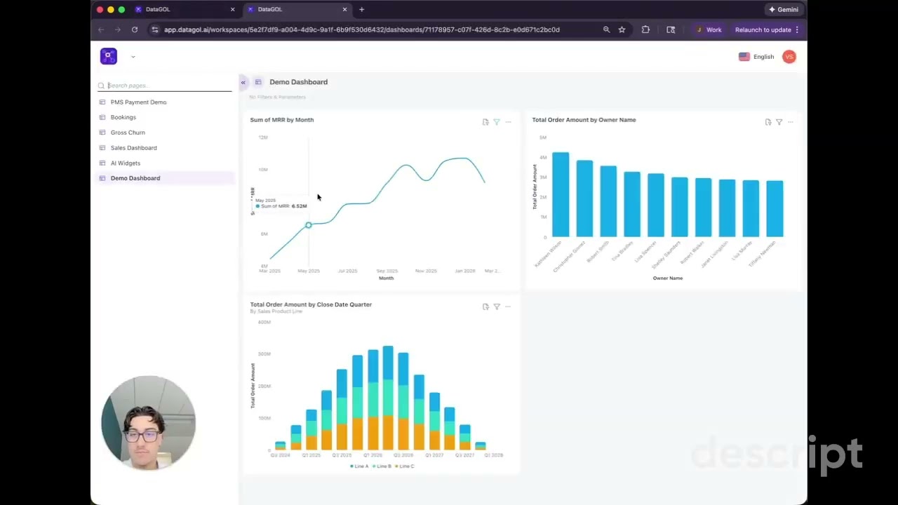 Build Dashboards with AI: DataGOL BI Chart Agent