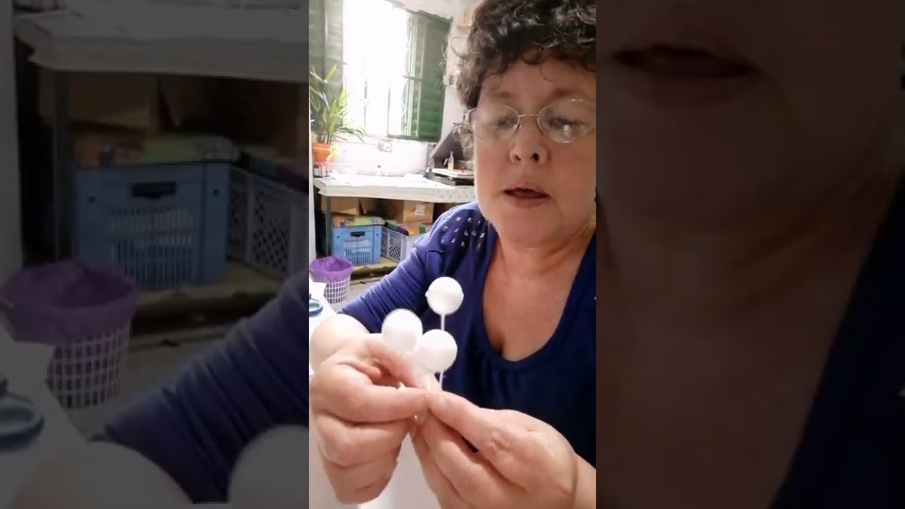 Como preparar bolinhas de isopor com glitter para seu arranjo!