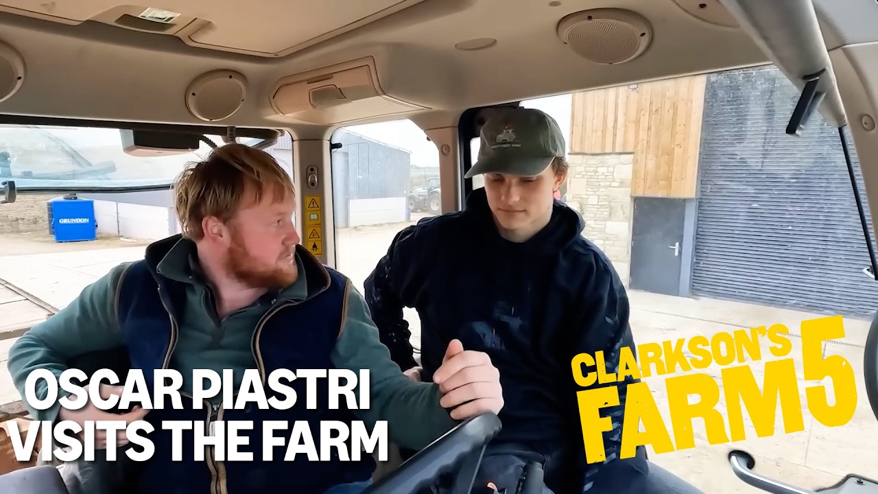 F1 Driver Oscar Piastri's Troublesome Tractor Drive | Clarkson's Farm