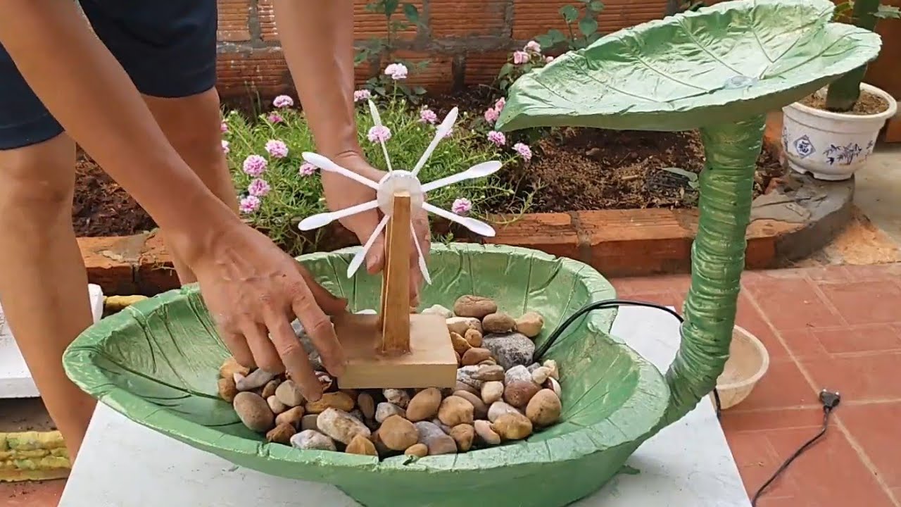 Great ideas from the leaf | Make a fountain of cement, make a difference in your garden