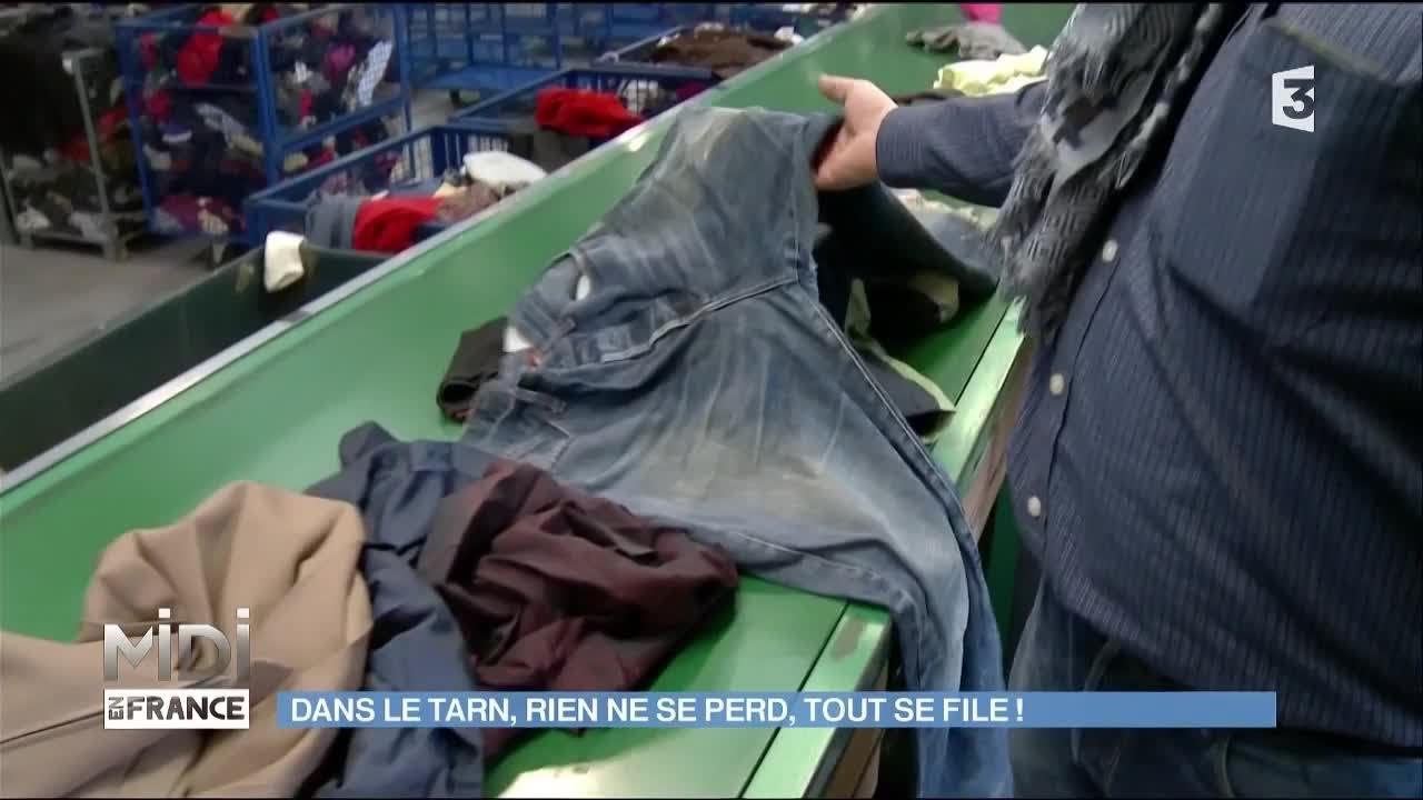 Dans le Tarn, les vêtements sont recyclés en fil
