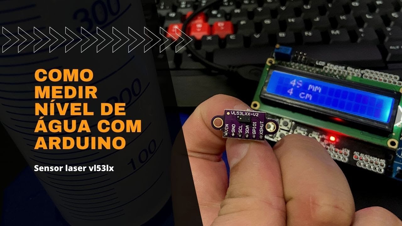 Como medir nível de água no Arduino com precisão!! - Sensor Laser (VL53l0X) #Arduino #VL53L0X #Laser