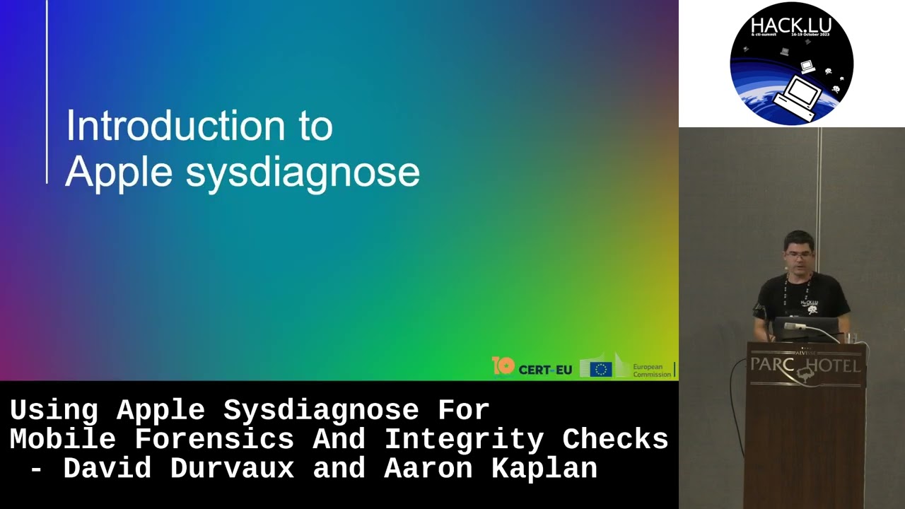 Hack.lu 2023: Использование Apple Sysdiagnose для мобильной криминалистики и проверки целостности...