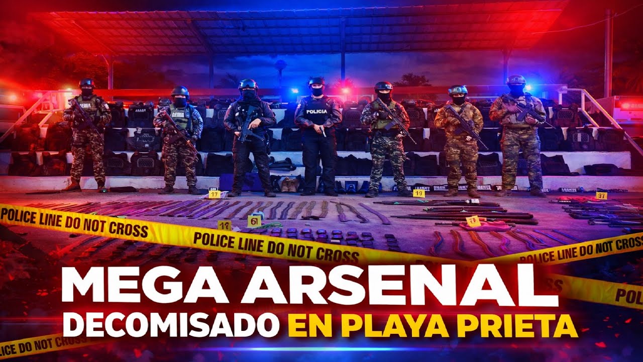 🚨MEGA arsenal decomisado en Playa Prieta | ¡10 MIL ba-las Y 52 FUSILES! MANABÍ
