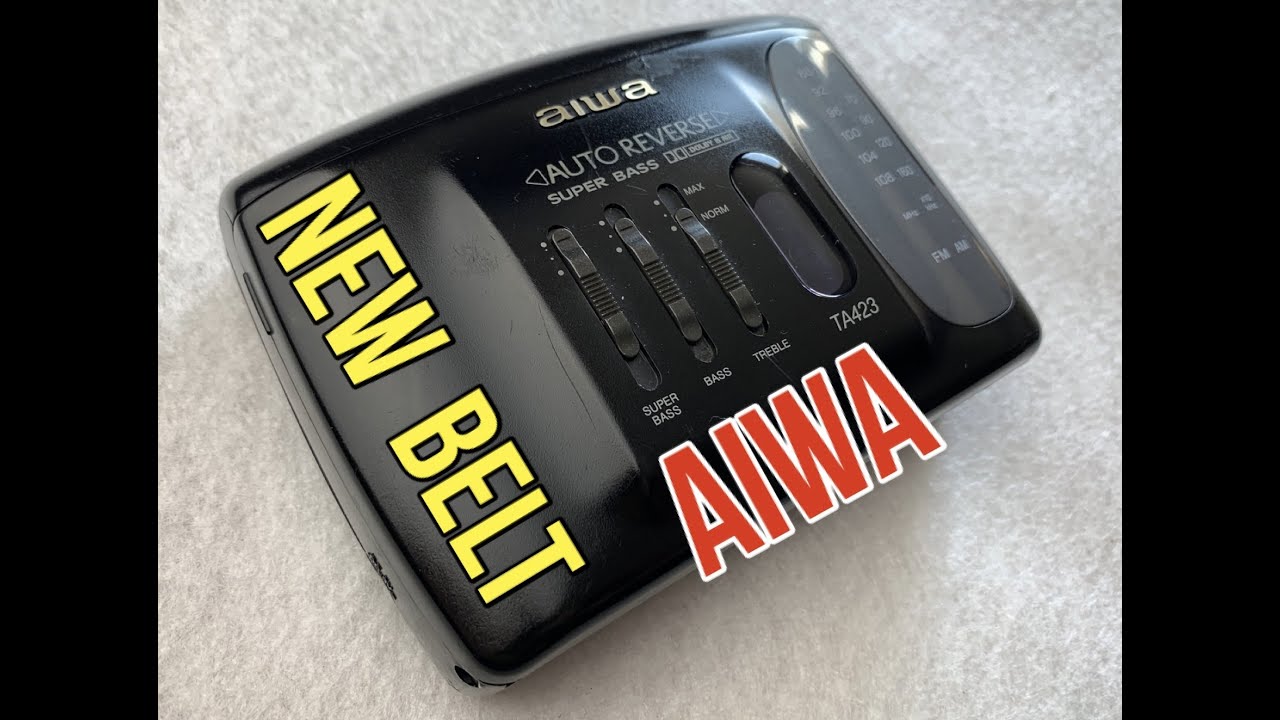 Aiwa Auto Reverse Radio Cassette Belt Change HS-TA423 Retro Tape Service