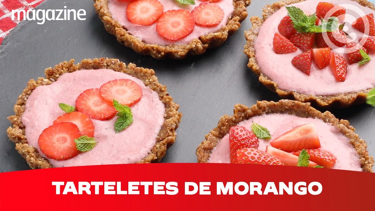 Receita F&aacute;cil de Tarteletes de Morango