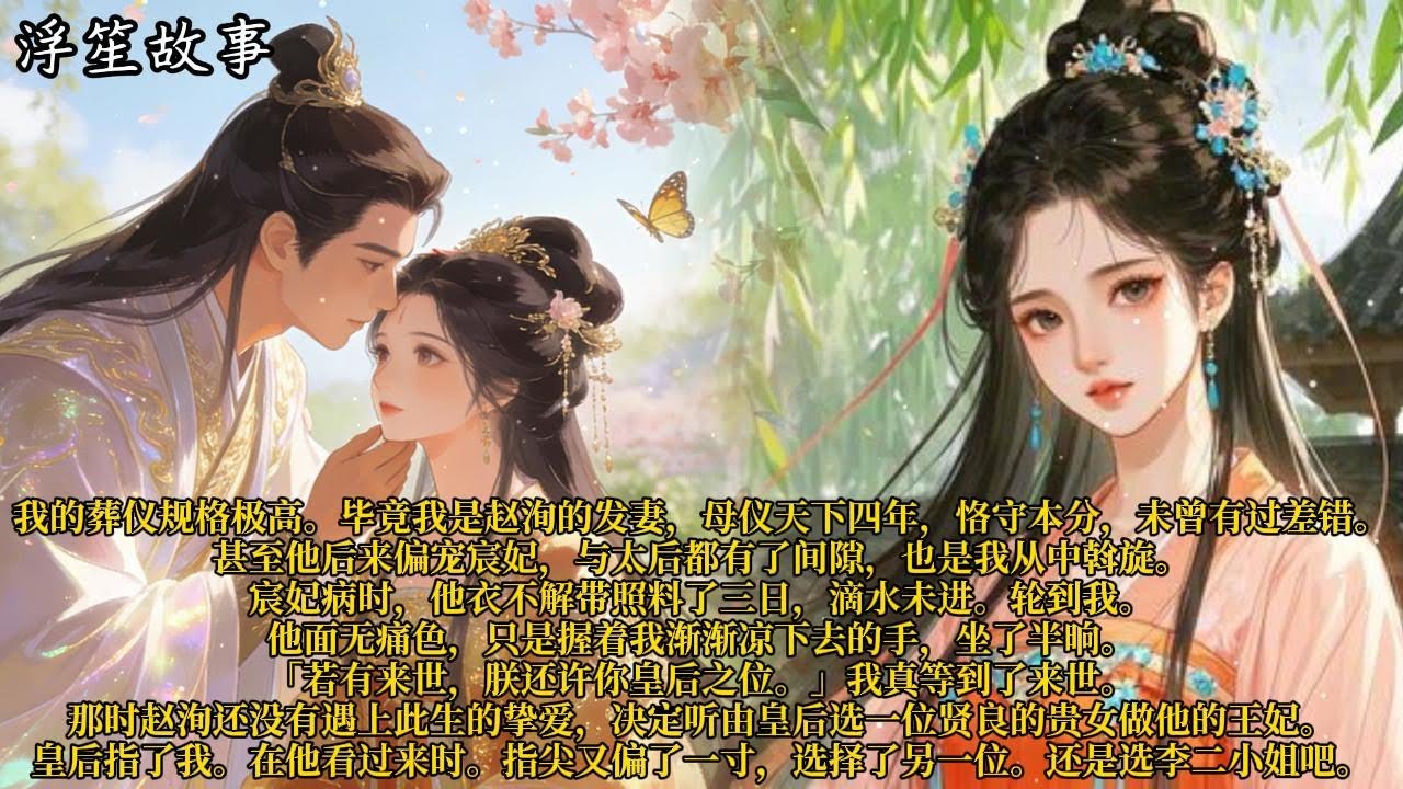 我的葬仪规格极高。毕竟我是赵洵的发妻，母仪天下四年，恪守本分，未曾有过差错。甚至他后来偏宠宸妃，与太后都有了间隙，也是我从中斡旋。#重生 #大女主 #复仇 #宫廷 #夺权 #古风 #小说