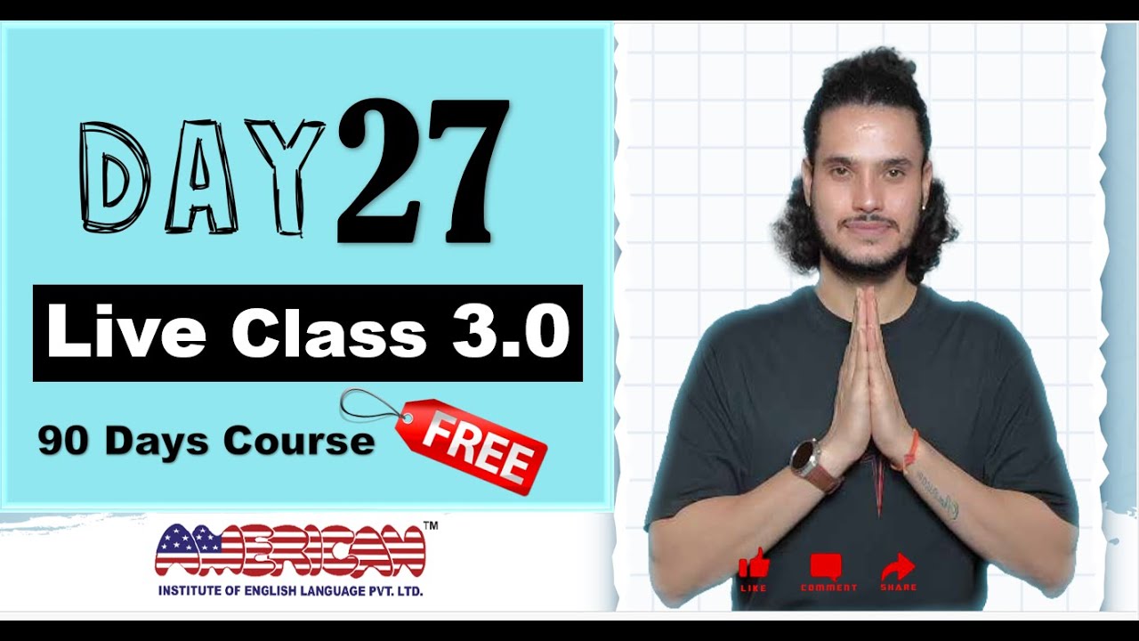 Live Class (3.0) | Day 27 | DO vs DOES | S/es | Present Simple Tense 😏