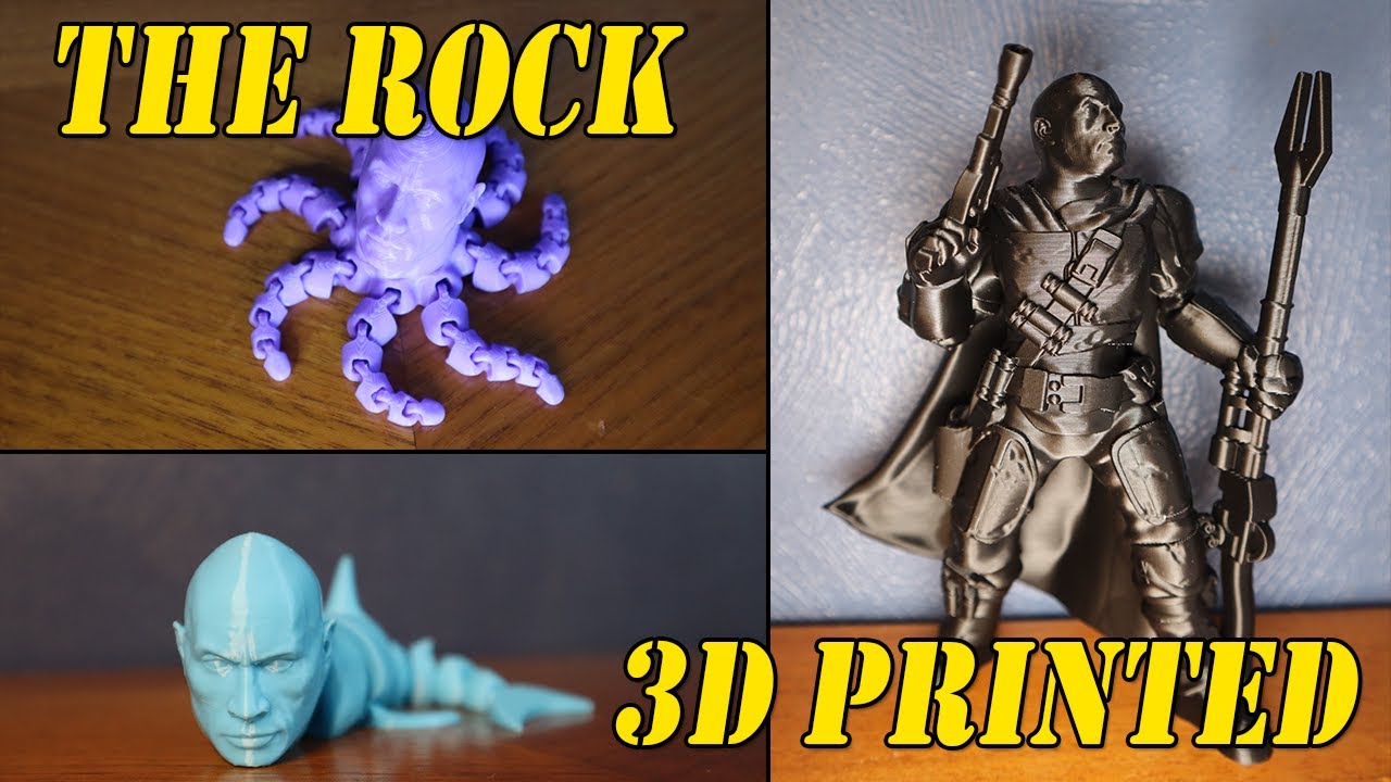 The Rock 3D Prints -  Different Shades of Rock