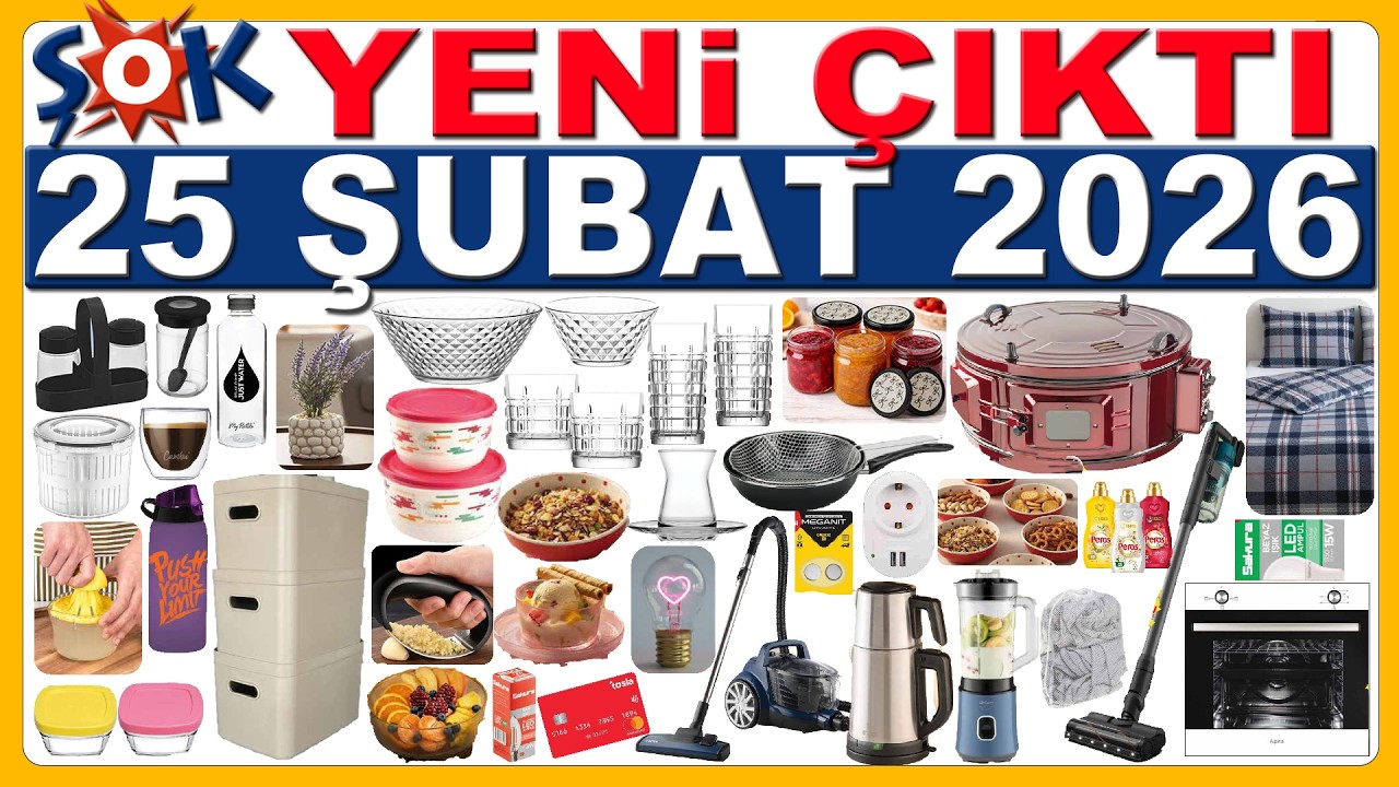 ŞOK 25 ŞUBAT 2026 | ÇEYİZLİK VE MUTFAK | ŞOK BU HAFTA İNDİRİMLİ ÜRÜNLERİ | ŞOK EMSAN ÇAY MAKİNESİ