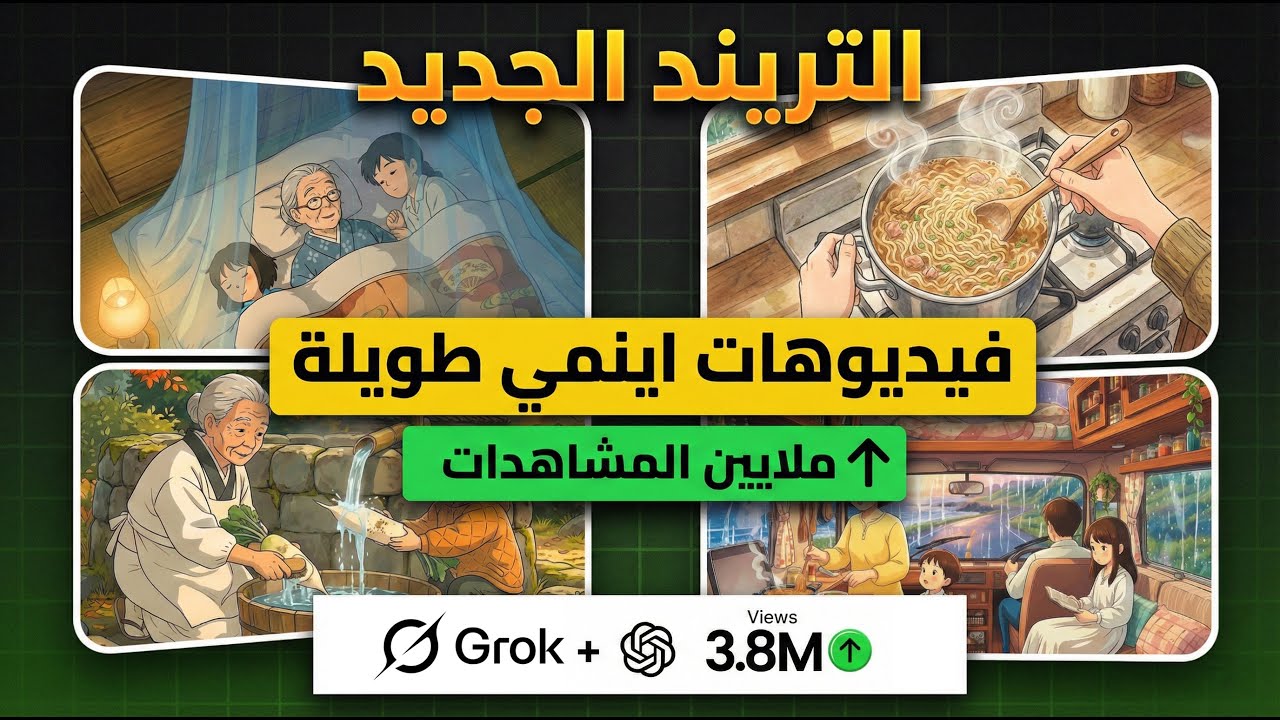 كيفية انشاء فيديوهات اينمي طويلة بالذكاء الاصطناعي مجانا ! Ghibli ASMR