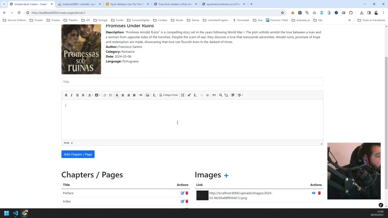 Simplex Epub Creator - A simple web system to create your eBooks and maybe publish on Amazon :)