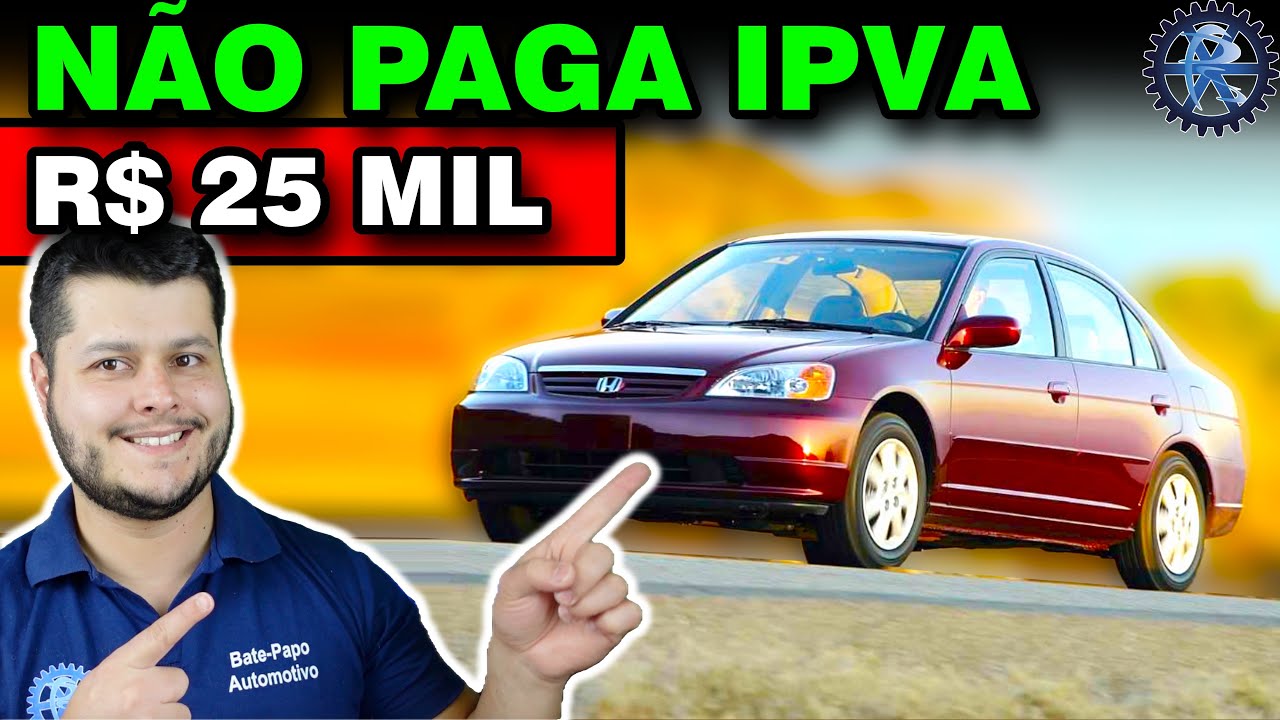 ❇️ 8 MELHORES CARROS até 25 MIL REAIS ❇️ ISENTOS de IPVA em 2026