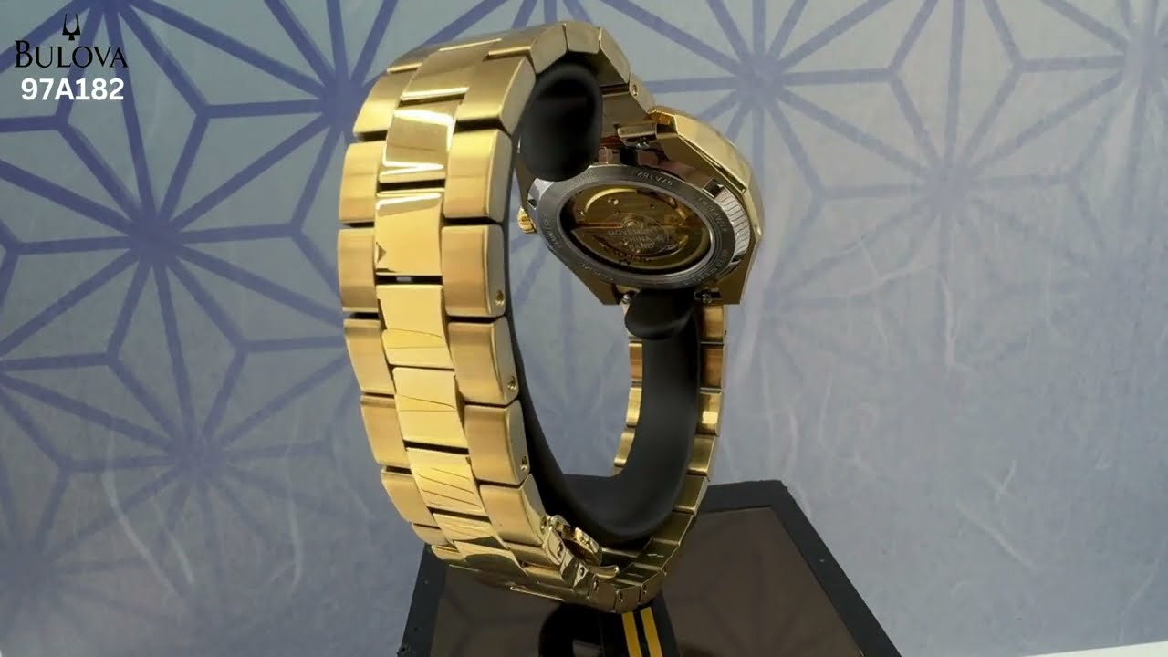 Bulova Surveyor Men's Gold Tone Stainless Steel Bracelet Watch | 97A182