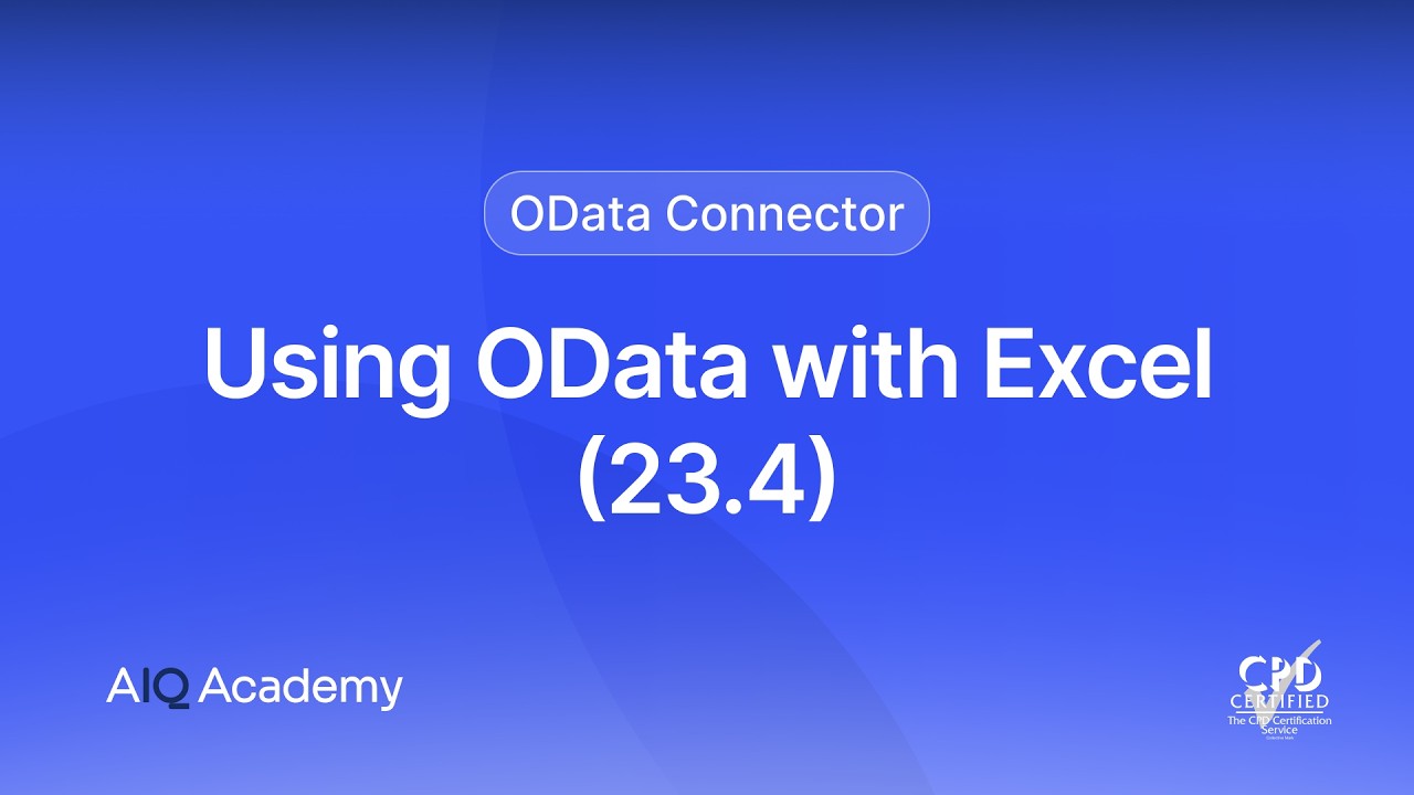 Как использовать коннектор AccountsIQ OData для связи с Excel (23.4)