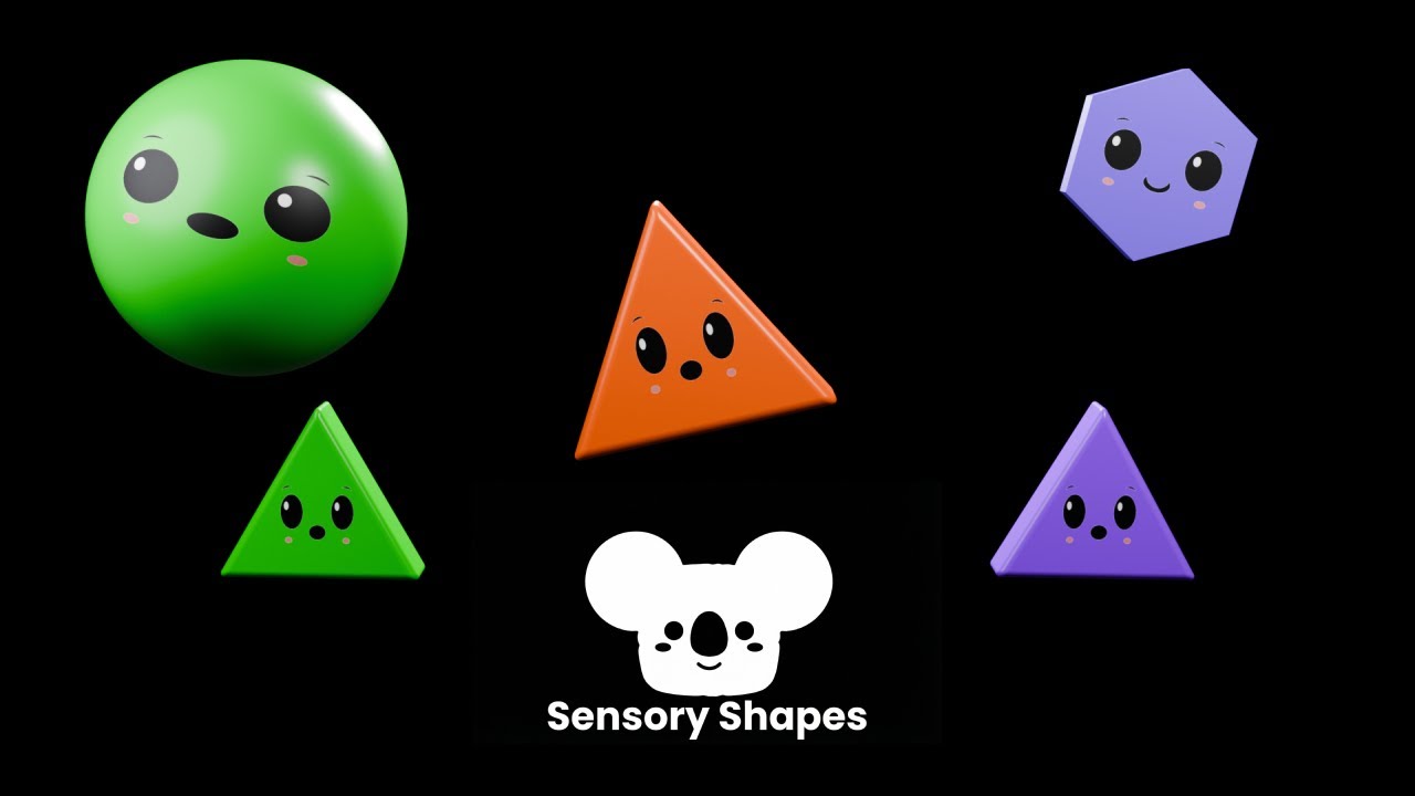 🎨 Dancing Shapes: Triangle, Sphere & Hexagon! | Visual Stimulation for Kids