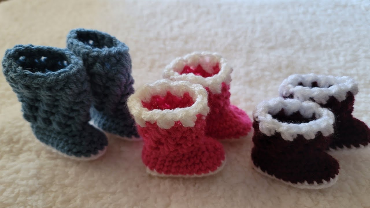 Crochet mini bean boot for AG doll - Tutorial