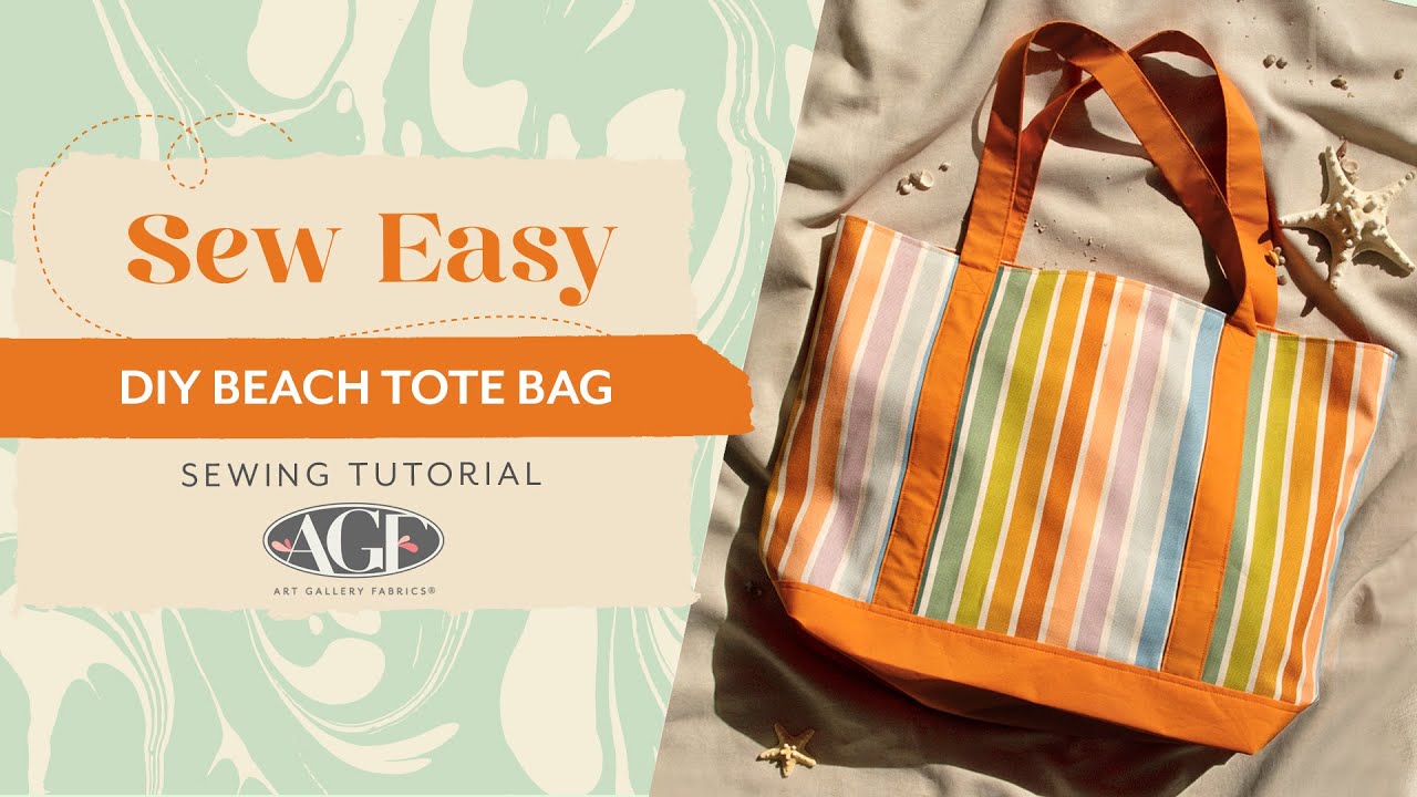 Sew Easy Tutorial | DIY Beach Tote Bag Featuring Slow Summer Fabric Collection