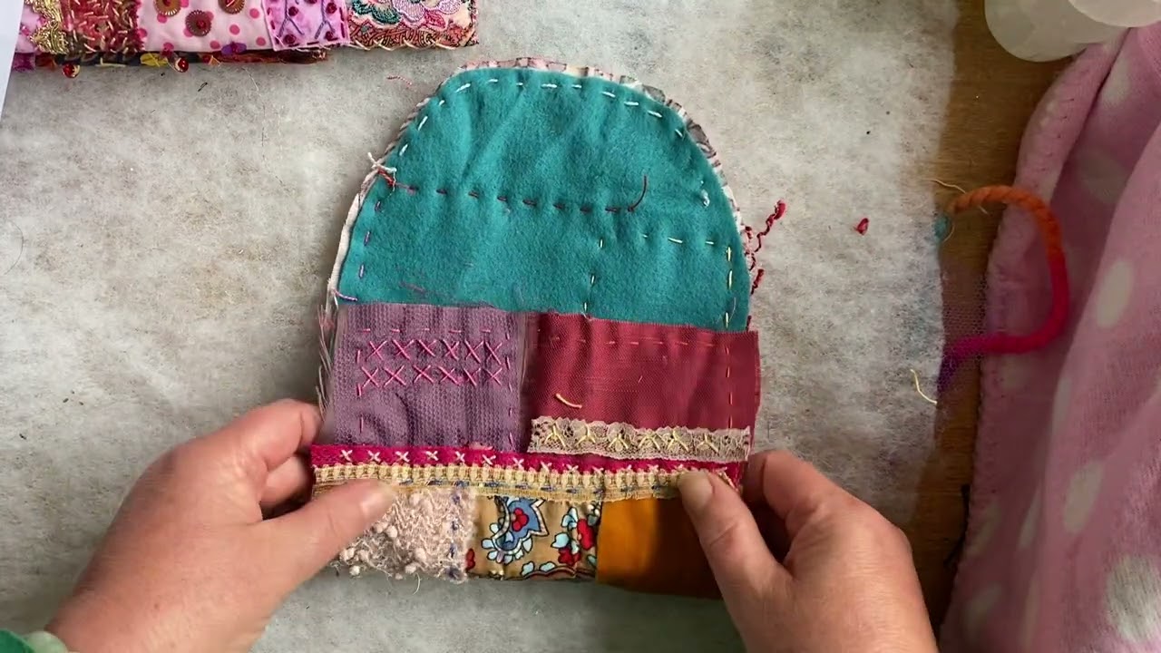 Slow Stitched Boho Purses how to make them.