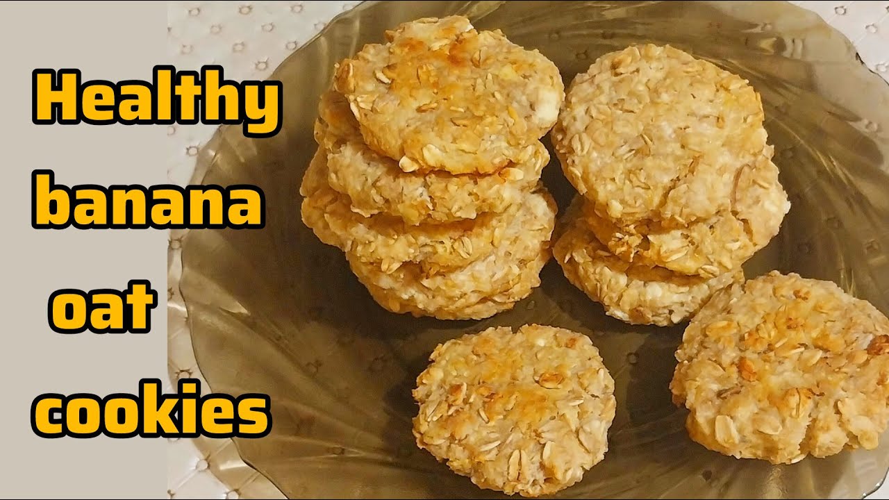 Healthy banana oat cookies No flour • Eggless • Naturally sweet