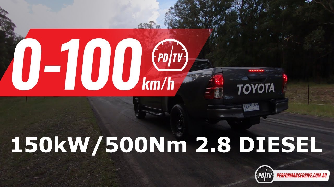 2021 Toyota HiLux SR 0-100km/h & engine sound