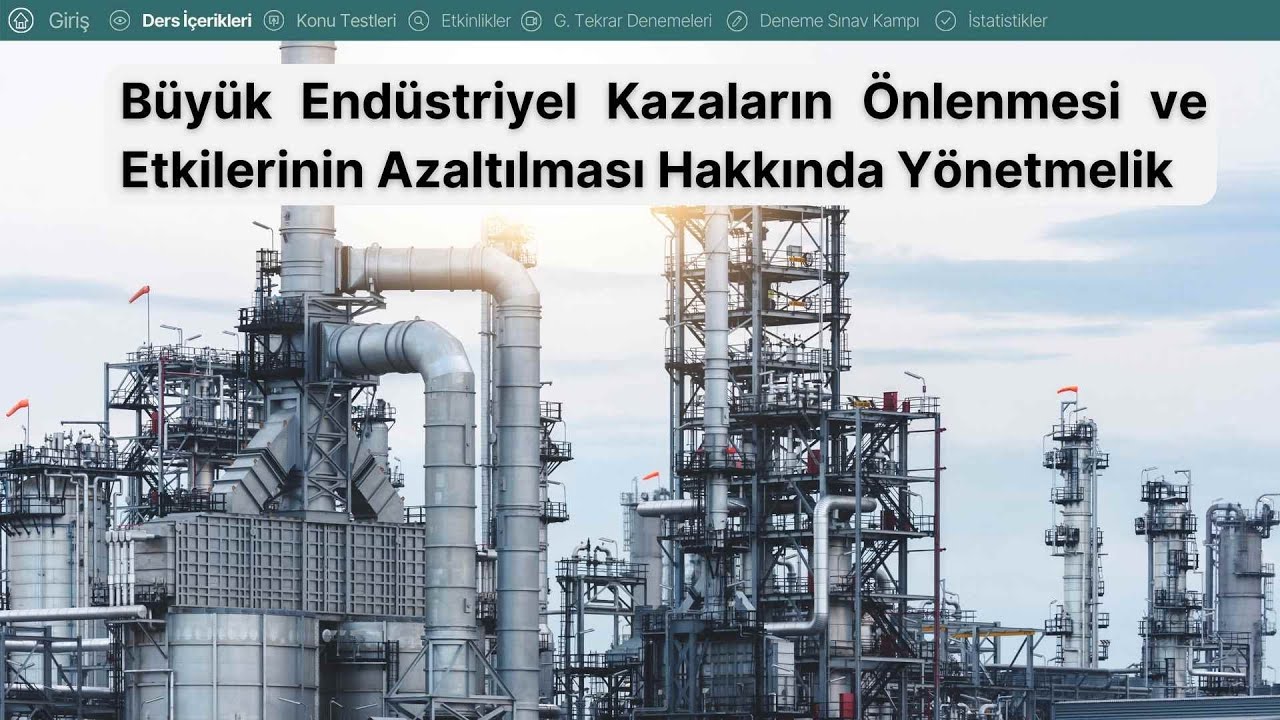 4/5/6 - 2025 (İSG-1)  Büyük Endüstriyel Kazaların Önlenmesi Hakkında Yönetmelik - Risk Değerlendirme