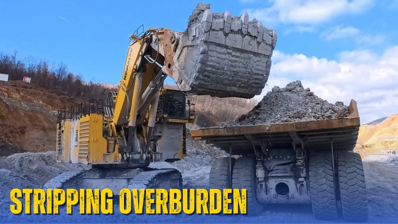 Komatsu PC4000 Loading Overburden | Preparing the Next Stripping Area
