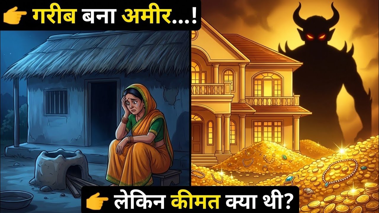 🔴 01. शैतान से सौदा 😱 | गरीब लकड़हारे की राक्षस वाली हिंदी मोरल स्टोरी |  #MoralStory #HindiKahani