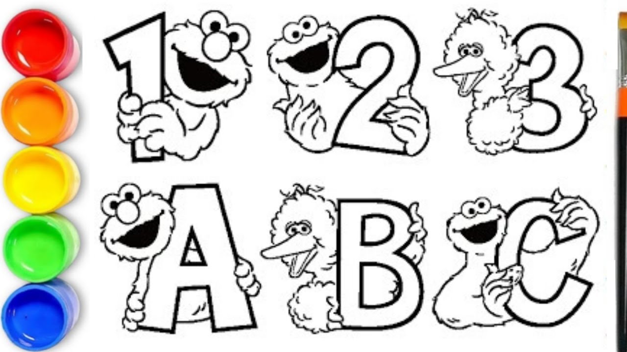 How to draw Sesame Street - Elmo, Cookie Monster, Big Bird, Bert, Ernie, Oscar the Grouch