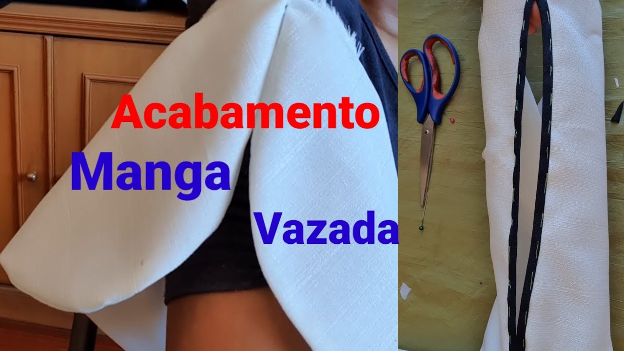 ✅️DIY Como fazer Acabamento em Mangas Vazada_Costura fácil passo a passo p iniciante Gisleide Novelo