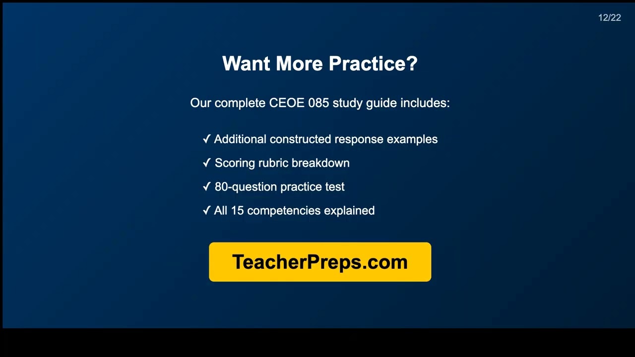 CEOE 085 Constructed Response: How to Write a Passing Response | Special Education Exam