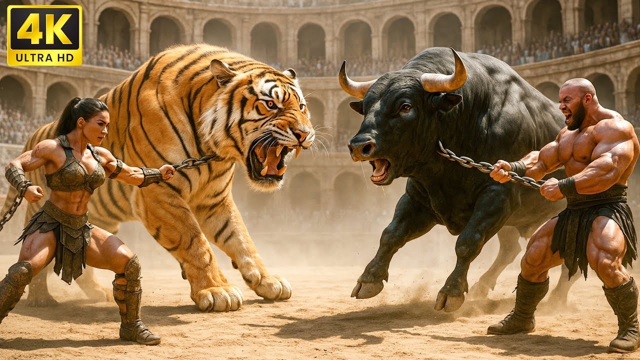 🔥 Red Tiger vs Black Bull – Desert’s Ultimate Death Battle | Who Dominates?