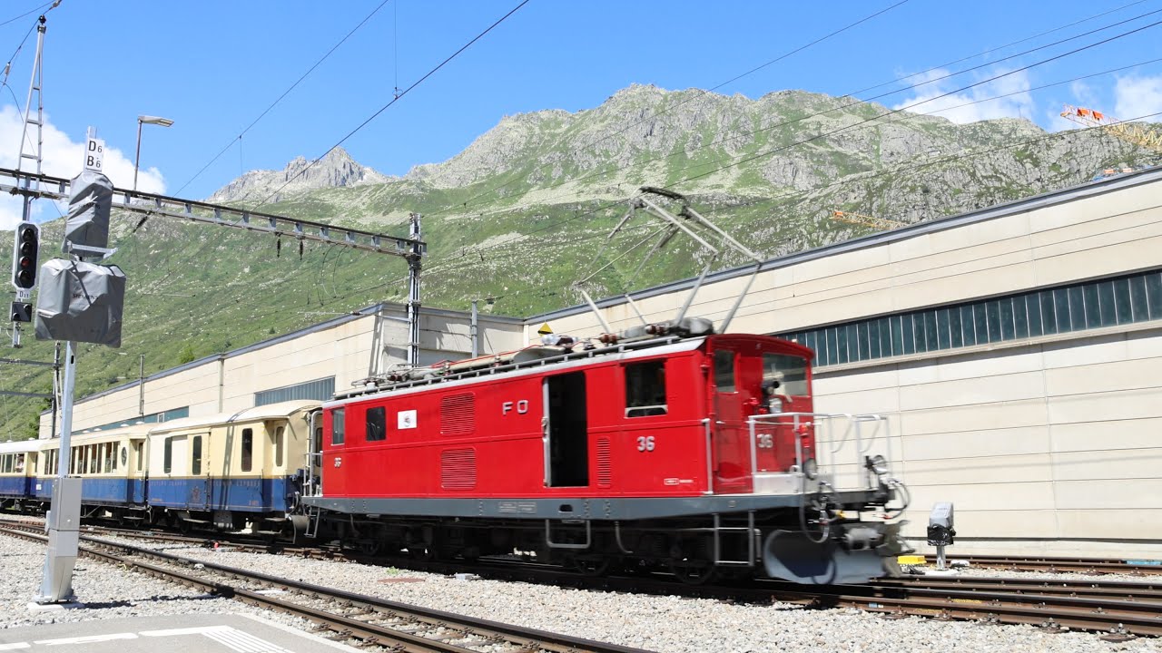 MGB Historic, Rücküberführung des Alpin Classic Pullman Express mit HGe 4/4 I Nr. 36, 28.06.2025