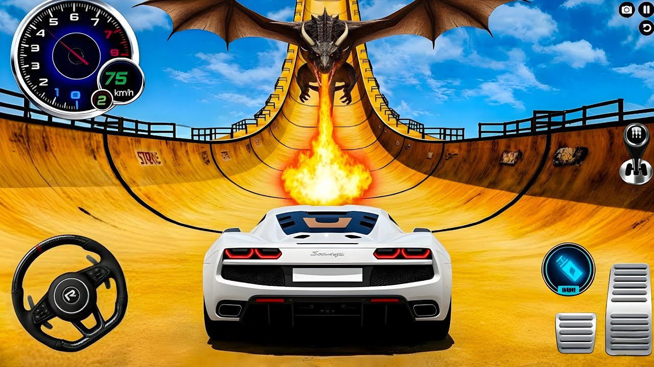 High Speed Car Megaramp Car Stunt;Epic Driving - Android Gameplay 🎯🎮
