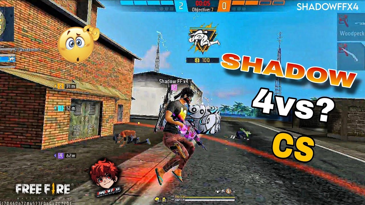 Shadow ff x4 4vs? cs player With 11 kill || watching the game || Free Fire||Syblus schoked after