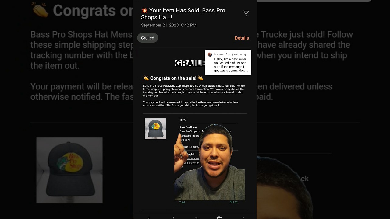 Don't click on any links from Grailed Buyers message. #Grailed #Grailedquestions #shorts