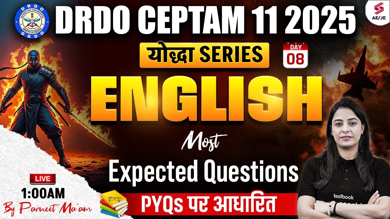 DRDO CEPTAM 11 Recruitment 2025 | DRDO CEPTAM 11 English Classes | DRDO English by Parneet Mam